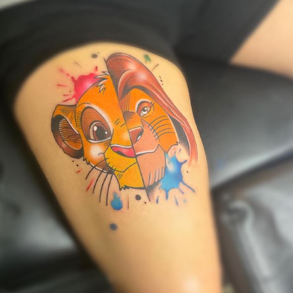 Lion King Color Tattoo