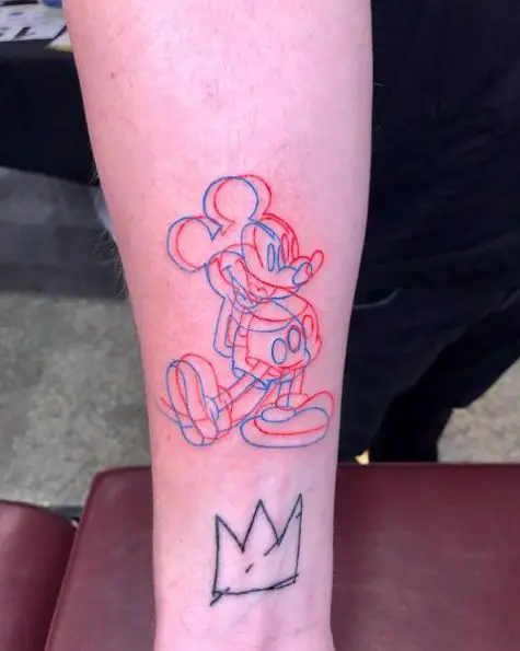 Mickey Mouse 3D Tattoo Piece