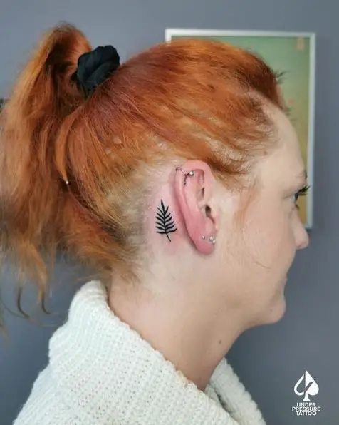 Mini Fern Leaf Tattoo Piece