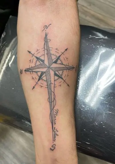 Nautical Star Compass Tattoo