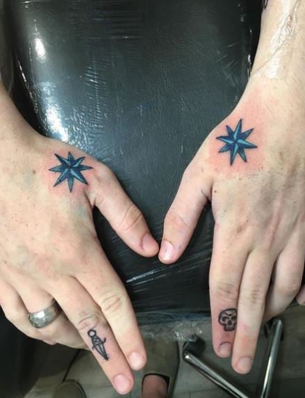 Nautical Star Hand Tattoo