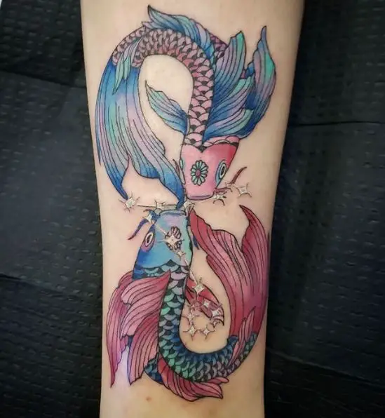 Pisces Fish Infinity Symbol Tattoo