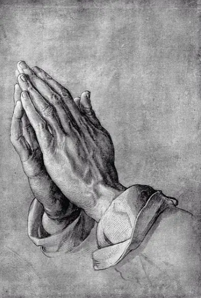 Sketch Art of Praying Hands