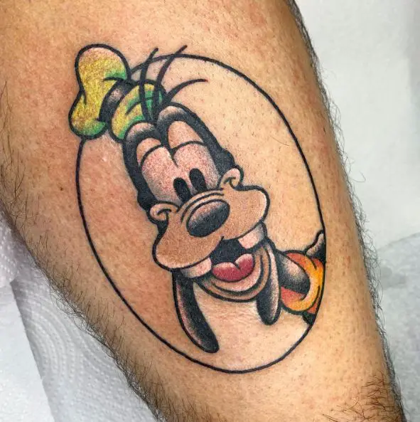 Smiling Goofy Tattoo Piece