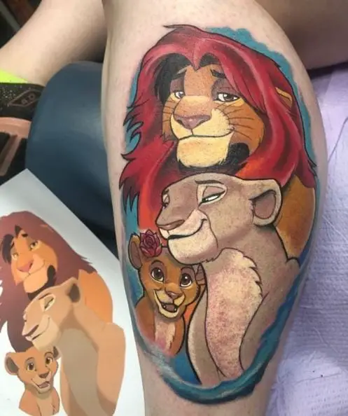 The Lion King Family Tattoo Piece