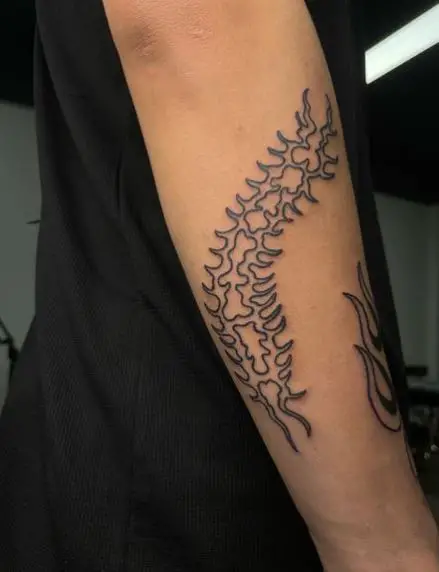 Transparent Centipede Forearm Tattoo