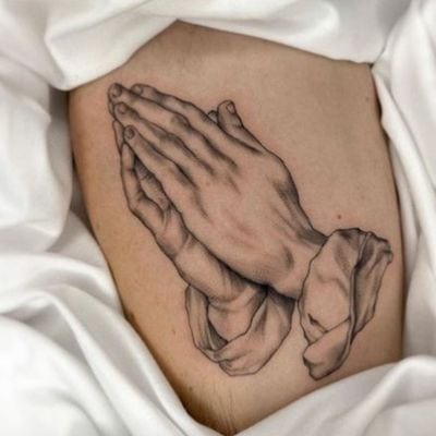 Praying hands tattoo  Praying hands tattoo Hand tattoos Praying hands  tattoo design