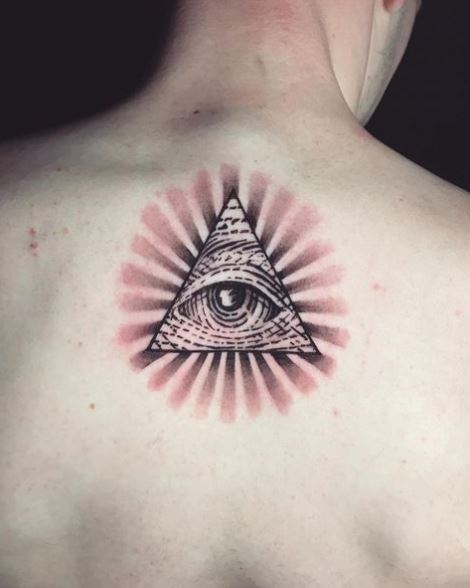 Eye of Providence Back Tattoo