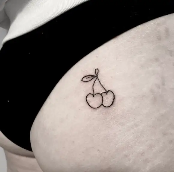 Black Cherries Butt Tattoo