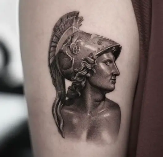 Achilles the Greek Warrior Arm Tattoo