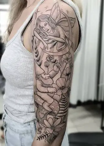 fairy sleeve tattoos