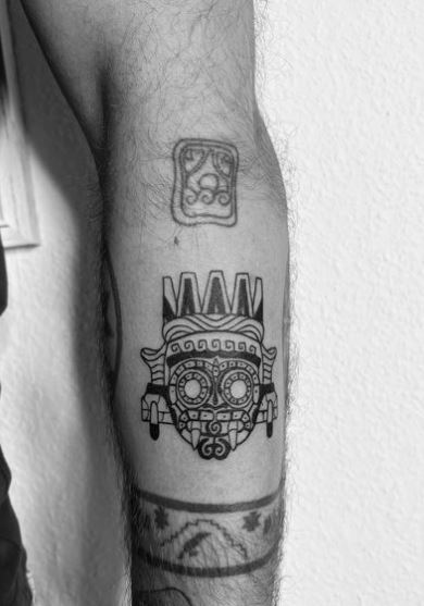 Tlaloc Aztec God Forearm Tattoo