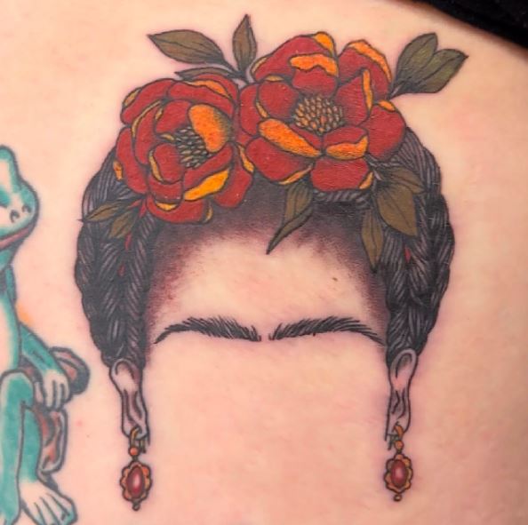 Colored Faceless Frida Tattoo