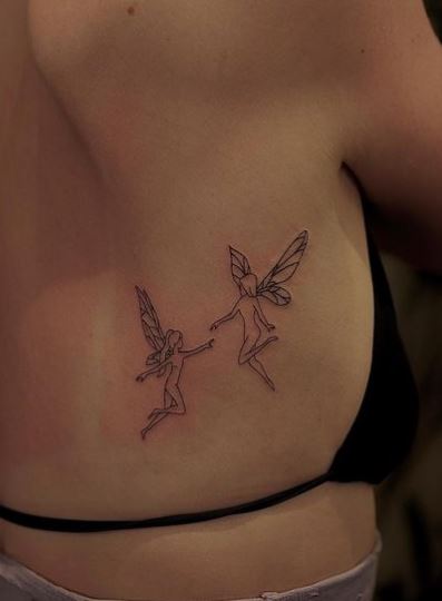 Dancing Fairies Ribs Tattoo