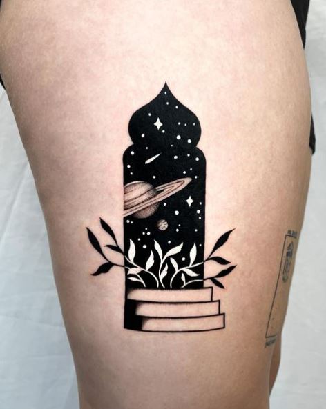 Saturn Portal Window Tattoo