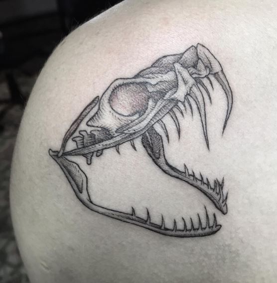 Snake Skull Head Tattoo