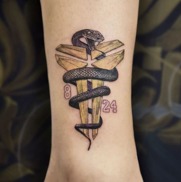 Snake and Dagger Tattoo
