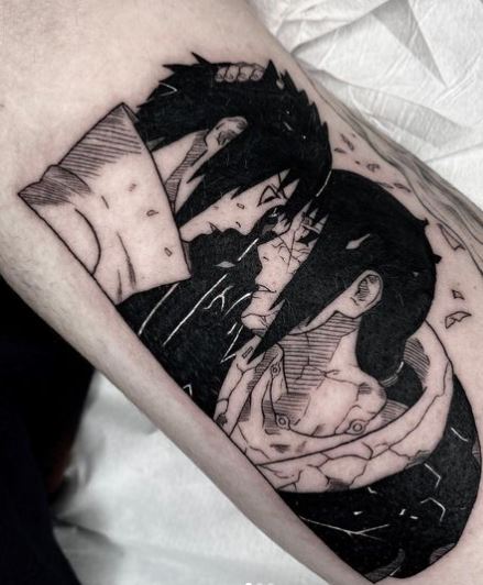 Sasuke And Itachi Uchiha Arm Tattoo