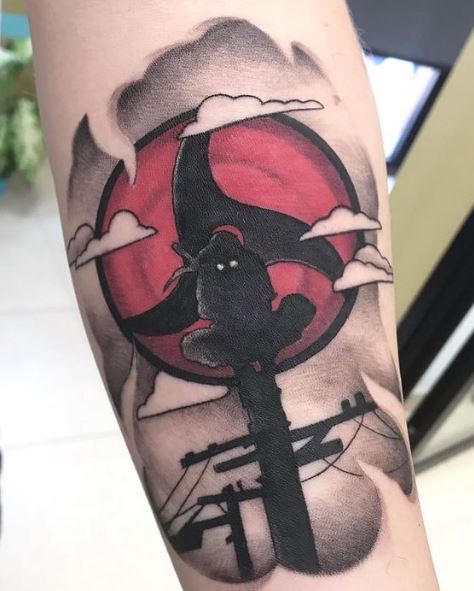 Uchiha Clan Crest Biceps Tattoo