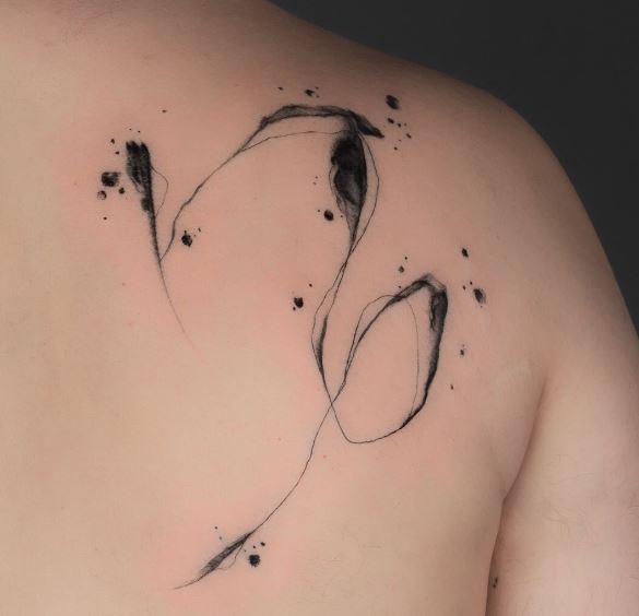 Abstract Shapes Back Tattoo