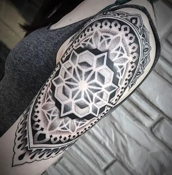 Ornamental Mandala Arm Half Sleeve Tattoo