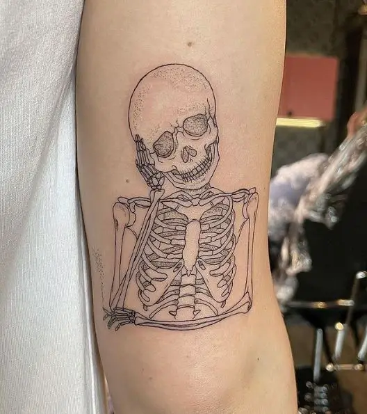 Fineline Skeleton Tattoo