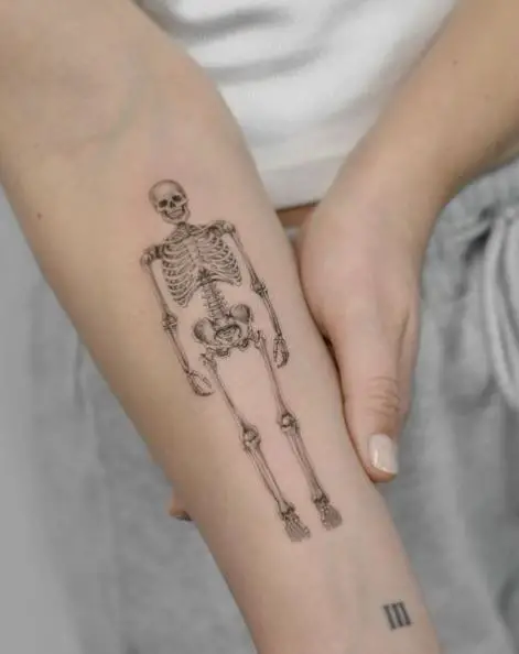 Human Body Skeleton Tattoo