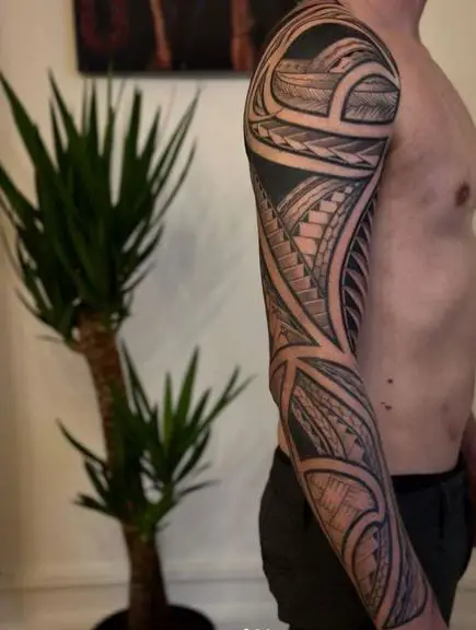 Samoan Full Sleeve Tattoo Piece