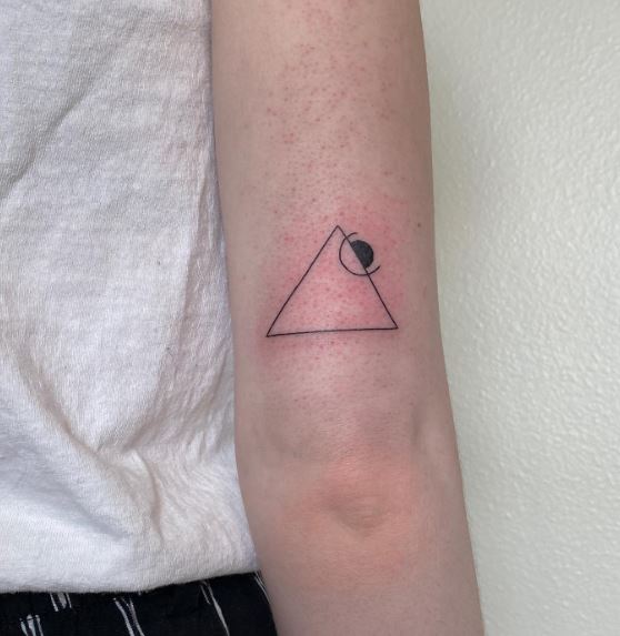 Simple Triangle Back of Arm Tattoo