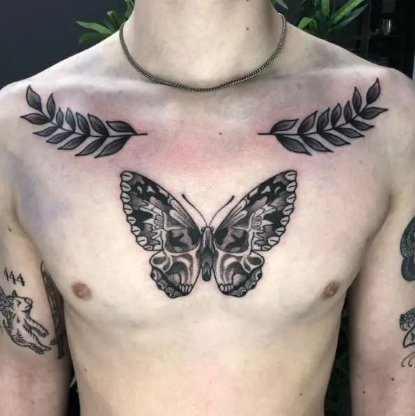Nature Patchwork Chest Tattoo
