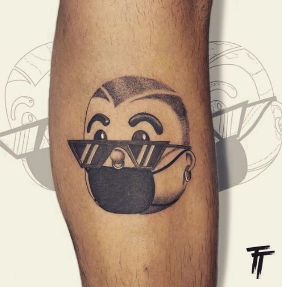 Bad Bunny with Mask Forearm Tattoo