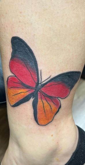 German Flag Butterfly Tattoo