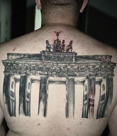 Brandenburg Gate Back Tattoo