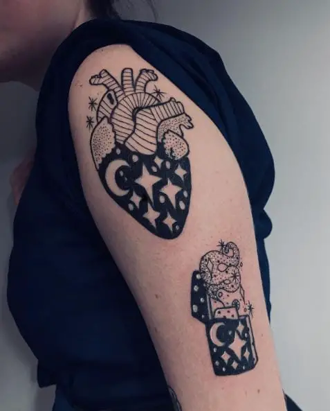 Ethereal Patchwork Arm Tattoo