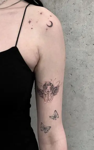 Random Patchwork Arm Tattoos