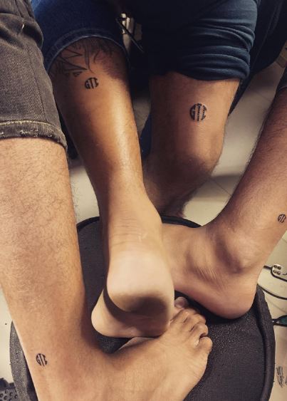 Initial Letters GTI Matching Leg Tattoos