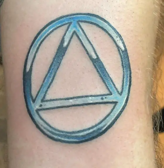 Colored Shiny AA Symbol Arm Tattoo