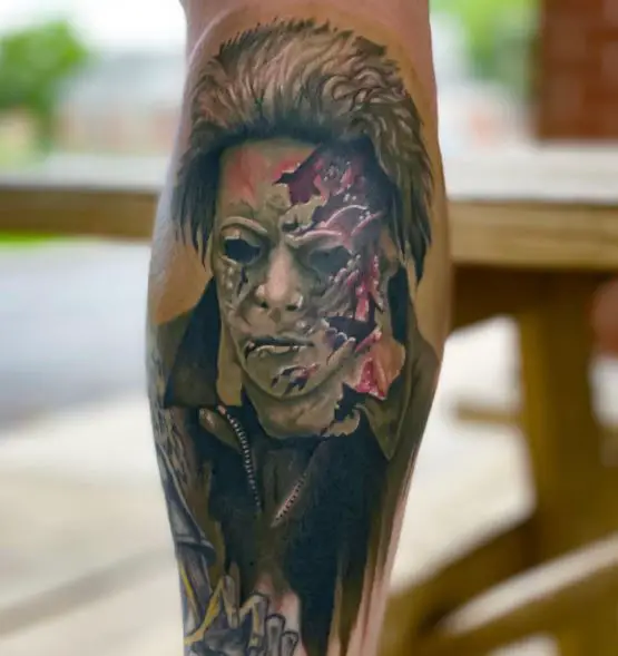 Zombie Michael Myers Forearm Tattoo