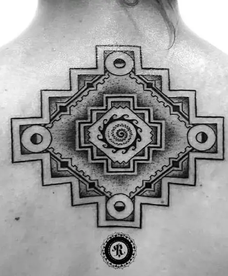 Sacred Geometric Back Tattoo