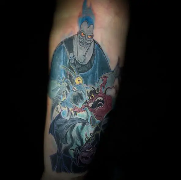 Disney Hades with Oracles Forearm Tattoo