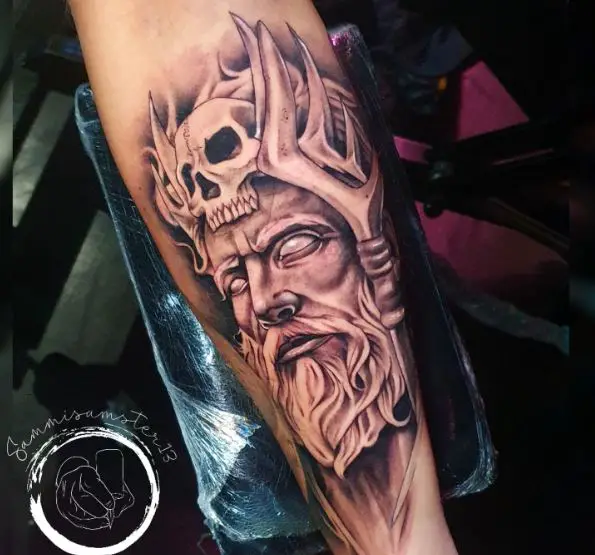 Hades Greek God Forearm Tattoo