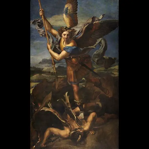 Painting Saint Michael Vanquishing Satan