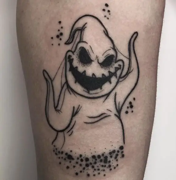Black and Grey Oogie Boogie Tattoo