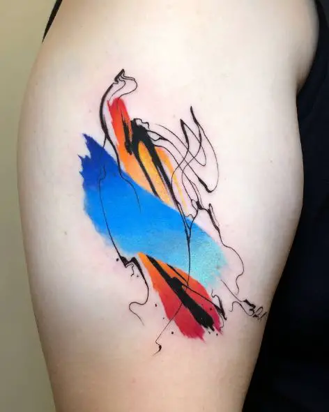 Colorful Abstract Arm Tattoo
