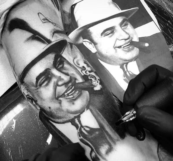 American Gangster Al Capone Tattoo Piece