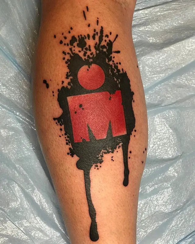 Black Ink Creative M Dot Tattoo
