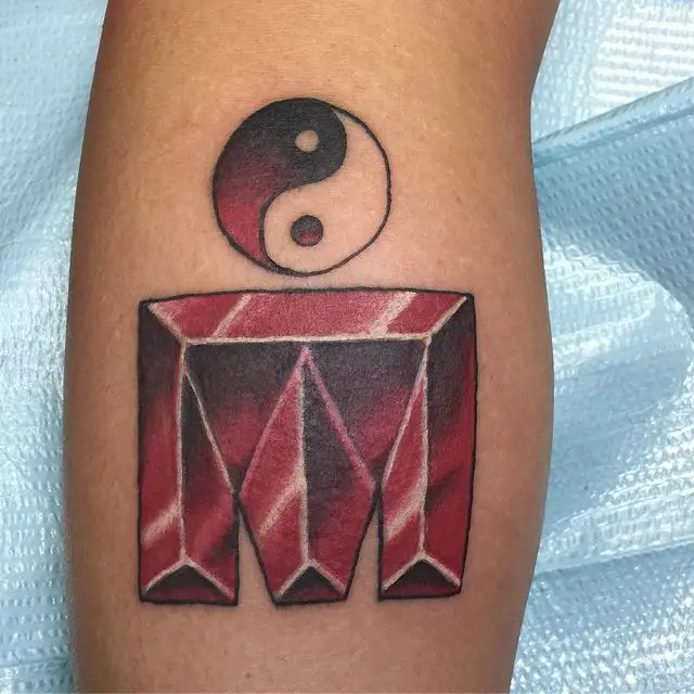 Creative M Dot Alter Red State Tattoo