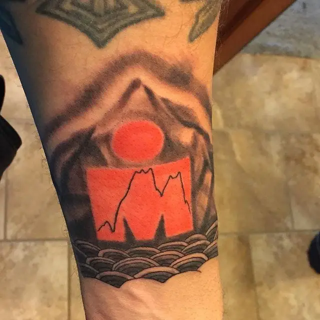 Creative M Dot Mountain Tattoo