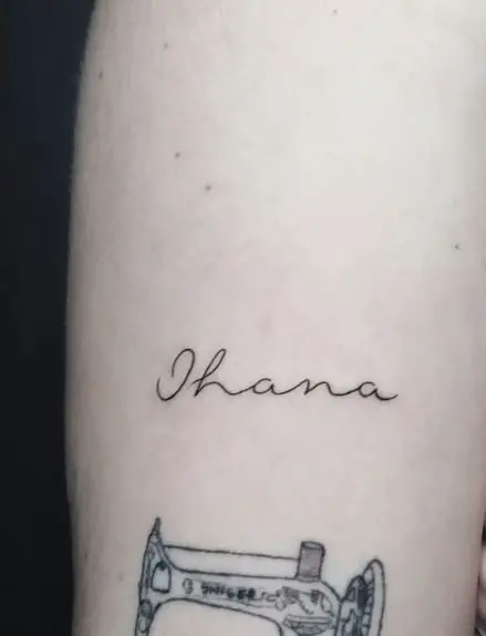 Ohana Lettering Tattoo