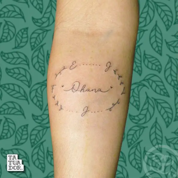 Ohana Tattoo with Letters
